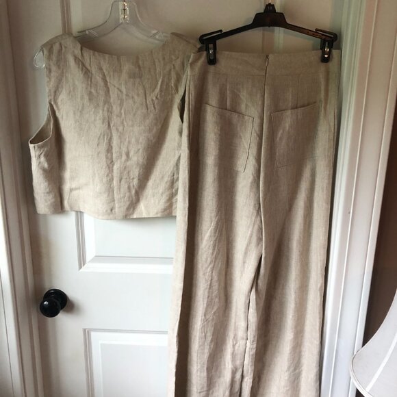 Petal & Pup Cream Wide Leg Jumpsuit - Picture 6 of 8